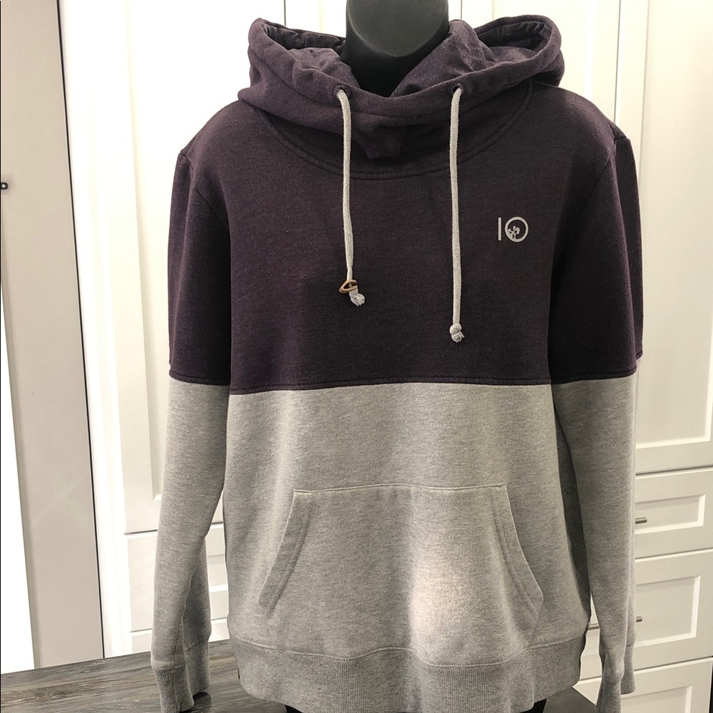 tentree Colorblock Hoodie – Women’s Size Large – Grey & Purple
